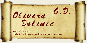 Olivera Dolinić vizit kartica